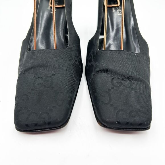 Gucci GG Supreme Square Toe Pumps Heels EU 38.5 US 8.5 - Picture 3 of 12